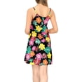 thumbnail image 3 of HAPPY BAY Women's Honeymoon Lounge Dress Slip Chemise 18 Plus Hibiscus Pink-AC54, 3 of 4