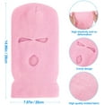 thumbnail image 3 of 2 Pieces 3-Hole Ski Mask Knitted Face Cover Winter Balaclava Full Face Mask for Men Women Outdoor Sports (Red), 3 of 5