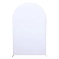 thumbnail image 2 of Balsa Circle 8 ft White Fitted Matte Spandex Round Top Wedding Arch Backdrop Stand Cover Party Events Decorations, 2 of 6