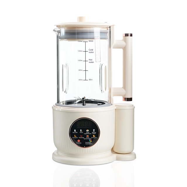 AMERZIS 8 en 1 máquina para hacer leche de nueces, máquina automática de leche de soja de 45 oz para almendras, avena, coco, soja, leches a base de plantas y bebidas no lácteas caseras, con inicio ret