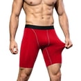 thumbnail image 2 of hlysgo Mens Compression Shorts Performance Sport Short Athletic Underwear Workout Running Base Layer Shorts Red,3xL, 2 of 5