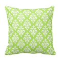 thumbnail image 1 of QIFEIHA Green and White Floral Pattern Pillowcase Cushion Cover Two Sides Printing Size 18x18 inch, 1 of 2