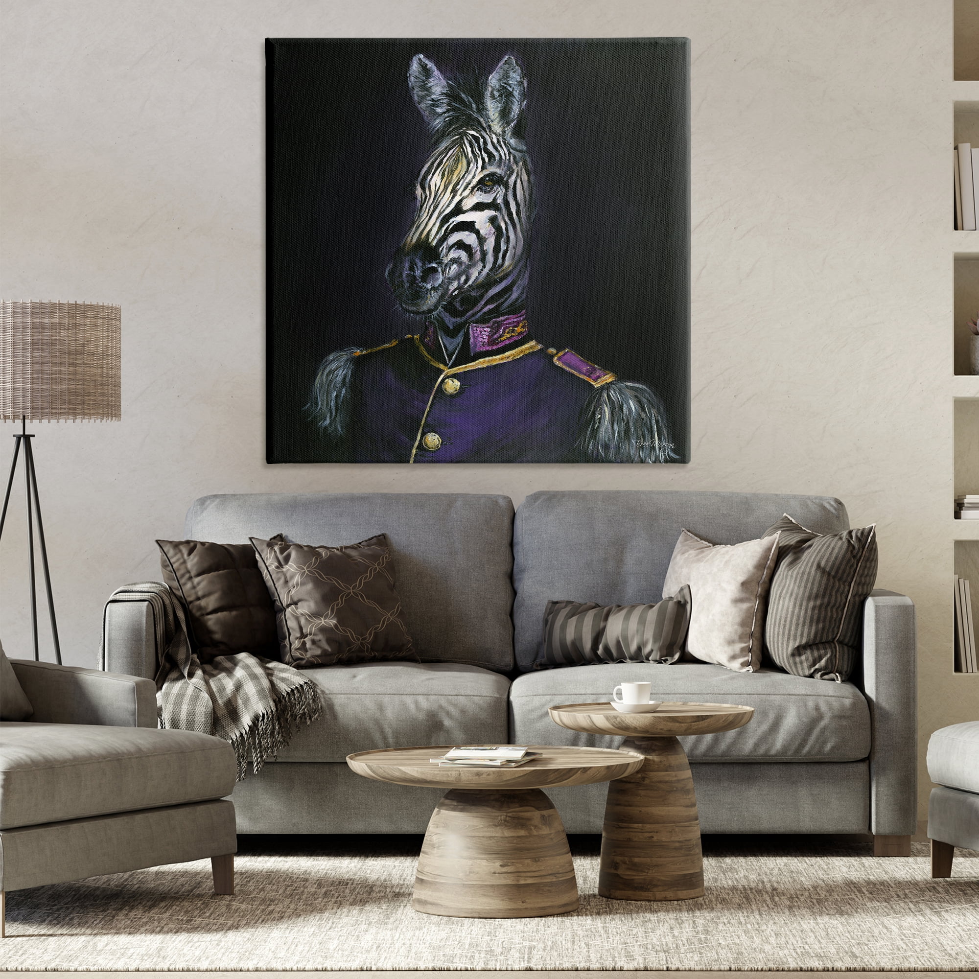 Stupell Industries Historical Coat Zebra Novelty & Humor Painting Wrapped Canvas Art Print Wall Art, 36 x 36