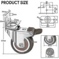 thumbnail image 2 of Set Of 4 50mm Swivel Casters, 100kg Furniture Casters, L, 2 of 4