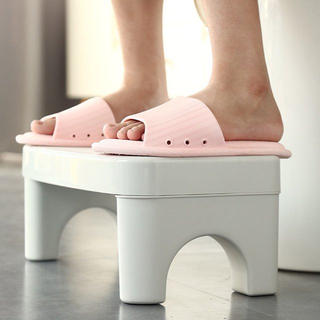 Infidev Adults Folding Toilet Stool, Squatting Poop Stool, Bathroom Potty Step Stool, Toilet Assistance Steps, Step Stool, Fits All Toilets, Detachable & Stackable Clearance Items