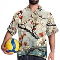 thumbnail image 4 of Tree Men's Short Sleeve Button Down Hawaiian Shirts for Summer Beach Casual Printed Style, 4 of 6