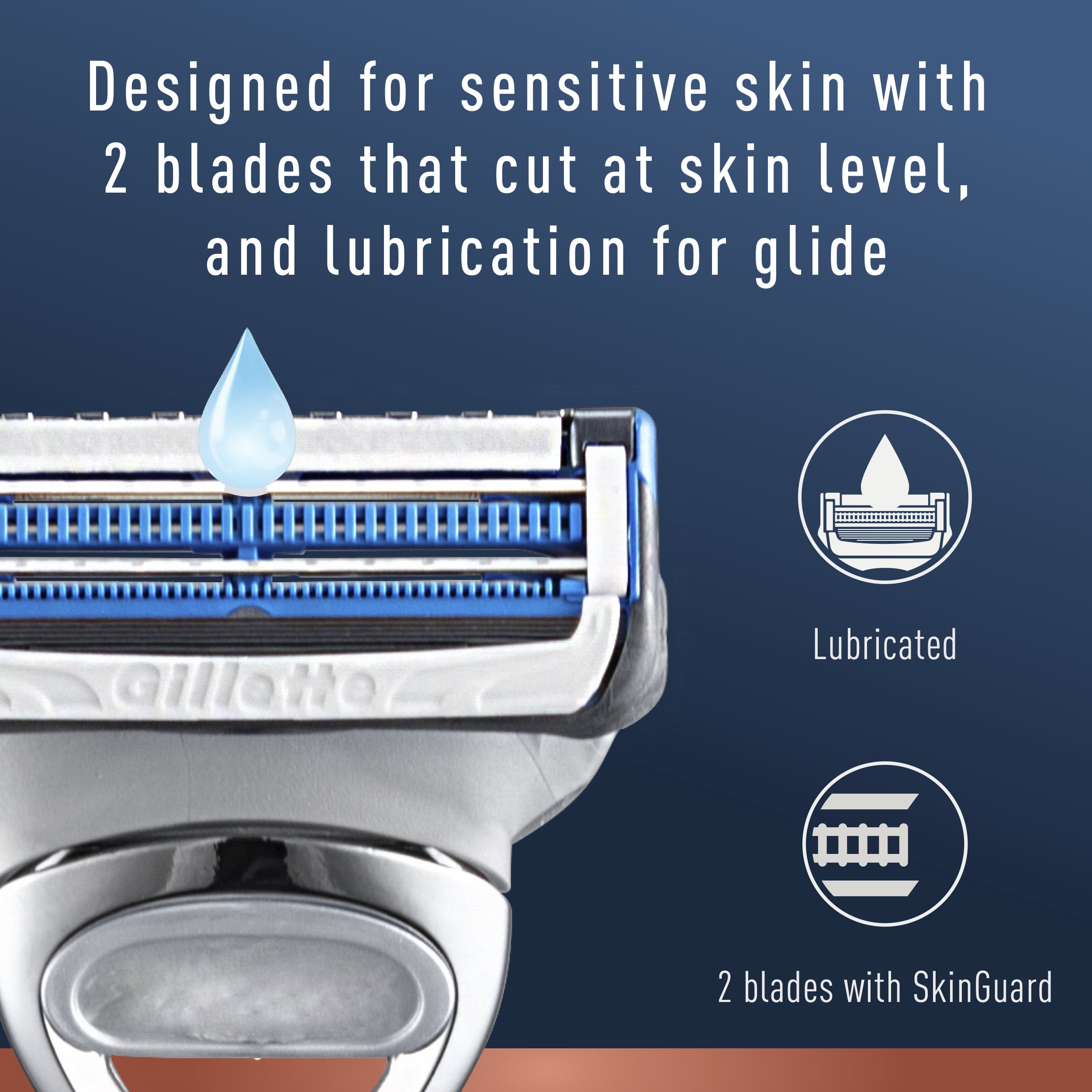 King C Gillette Neck Razor Blades for Men, 4 Count