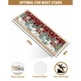 thumbnail image 5 of Christmas Snowman Stair Treads for Wooden Steps Indoor Runner Rug Carpet, Red Black Plaid Xmas Tree Snowflake 15 Pieces Peel and Stick Staircase Step Treads Covers Washable Throw Door Mats, 30"x8", 5 of 7