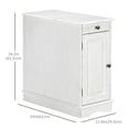 thumbnail image 3 of HOMCOM Side Table with Flip Top, End Table with Drawer and Cabinet White, 3 of 10