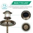 thumbnail image 5 of Winado 42 Inch Bird Bath with Solar Light Antique Copper Weather Resistant Birdbaths, 5 of 11