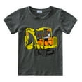 thumbnail image 4 of GiLiling Boys Short Sleeve Home Outfit Set - Excavator Print T Shirt with Shorts 2 Piece Loungewear Clothing Set (Grey, 12-24 Months), 4 of 9