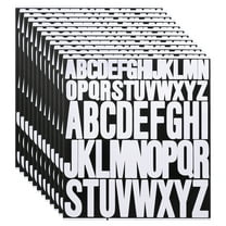 12 Sheet Vinyl Letter Sticker, 1 Inch, 2 Inch 624Pcs Stick Letters, White