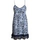thumbnail image 1 of Aeropostale Vestido de punto con estampado floral con volantes para mujer, azul, pequeño, 1 of 1