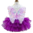 thumbnail image 1 of Vestido para perros ANIAC Butterfly Tutú morado para perros pequeños, 1 of 5