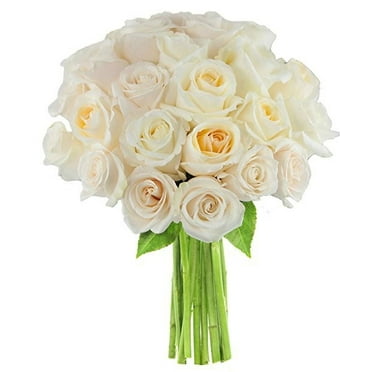 KaBloom: Fall Collection- Bouquet of Fresh 12 White Roses, Next-Day Delivery, Gift for all occasions