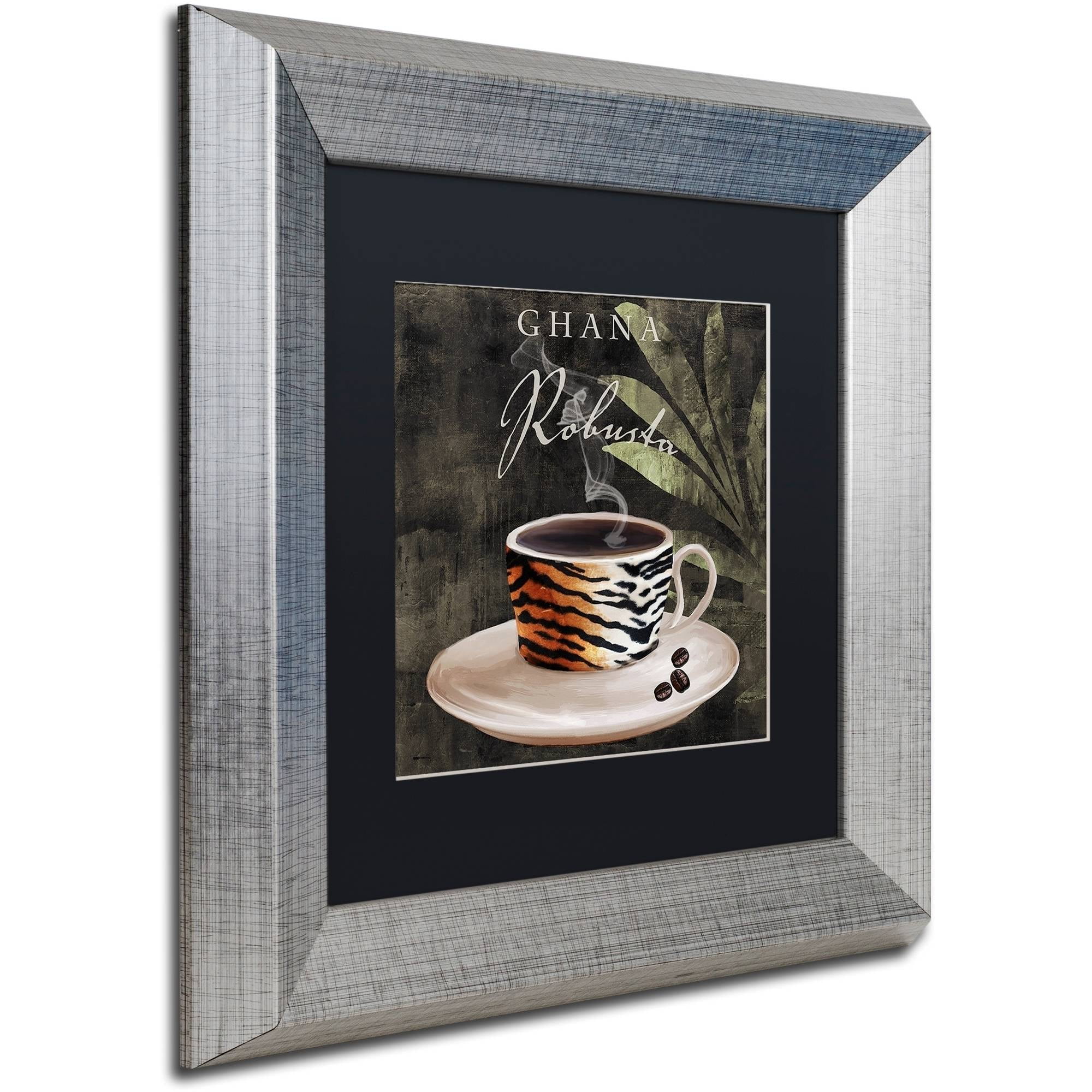 Trademark Fine Art "Afrikan Coffee IV" Canvas Art by Color Bakery Black Matte, Silver Frame