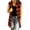 Orange, variant on Women's Plaid Long Vest Jacket Lightweight Collared Button Down Open Layering Gilet Dressy Casual Sleeveless Cardigan Coat M