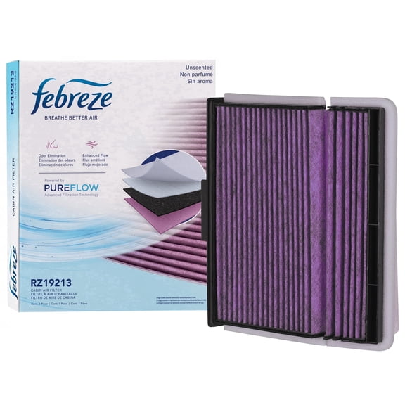 Febreze Odor Control Cabin Air Filter by PUREFLOW RZ19213 Fits 1997-2004 Ford F-150 4.2L, 4.6L, 5.4L; 1999-2003 F-250 Super Duty, F-350 Super Duty, F-550 Super Duty, F-450 Super Duty 7.3L