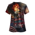 thumbnail image 5 of CAICJ98 250 Anniversary USA Shirt Women's Retro Statue of Liberty 250Th T-Shirt Casual Flag Patriotic Womans Shirts (Gold,S), 5 of 6