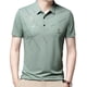 thumbnail image 4 of Camiseta de manga corta Fernando transpirable informal con estampado de rayas Talla L verde, 4 of 8