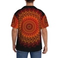 thumbnail image 3 of Sikiie Mandala Men's Cuban Shirt, Hawaiian Shirts, Business Casual Button Down Shirts, Short Sleeve Shirt-X-Large, 3 of 5