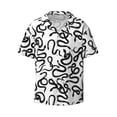 thumbnail image 3 of Goofa Hand Drawn Snake Printed Men's Casual Short-sleeved Shirt,Lightweight Breathable Button-down,Summer Casual men's top,Versatile Fashion shirt-XX-Large, 3 of 7
