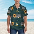 thumbnail image 2 of Logiee Big Machine Print Mens Hawaiian Shirts,Loose-Fit Short Sleeve Button Down Tropical Aloha Beach Shirt,Summer Vacation Wedding Tops,Large, 2 of 7