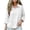 White Tops, variant on Htigea Women's V-Neck 3/4 Sleeve T Shirts Casual Loose Fit Daily Tees with Collar Solid Color Three-Quarter Sleeves Tops Wine S