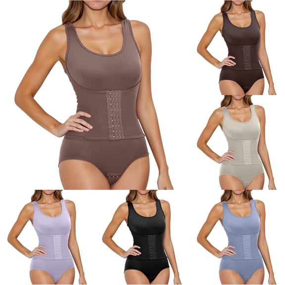 SIYUDAN Women's High Waist Shapewear Bodysuit Seamless Tummy Girdle Control XXL