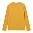 thumbnail image 4 of Women T Shirts for Long Sleeve Women's Classic Fit Long Sleeve Crew Neck Solid Color Long Sleeved Base T Shirt Yellow, XL, 4 of 6