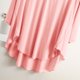 thumbnail image 4 of Blusa de pijama de manga larga para mujer, cuello en V, mangas 3/4, suelta, color liso, para estar en casa, blusa de pijama, blusa modal para mujer, 4 of 6