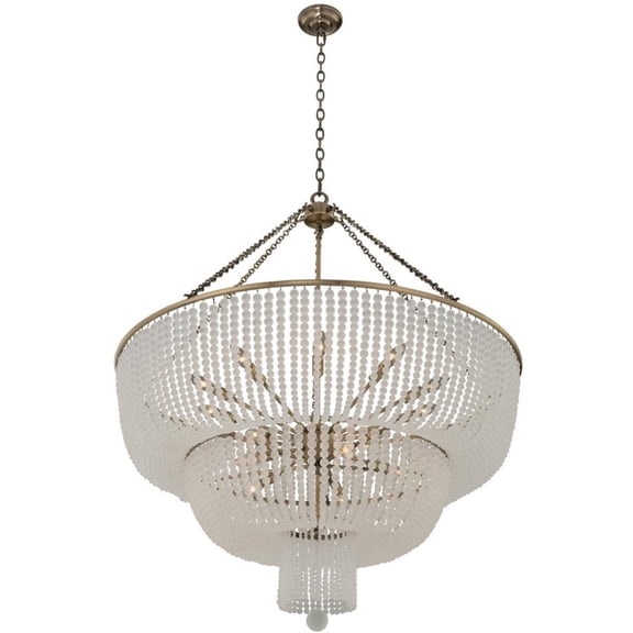 Kalco 511858BCG Esperanza 39" Wide Beaded Waterfall Chandelier - Brushed Champagne Gold