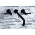 thumbnail image 4 of Kingston Brass KS8020DKL Kaiser Two-Handle Wall Mount Roman Tub Faucet, Matte Black, 4 of 7