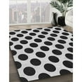 thumbnail image 2 of Ahgly Company Indoor Round Patterned Charcoal Black Area Rugs, 4' Round, 2 of 6