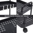thumbnail image 3 of unbranded Carrito De Almacenamiento De 3 Niveles Con Negro Para Cocina Y, 3 of 7