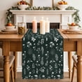 thumbnail image 2 of Dark Green Wildflowers Table Runner 36 Inches Long,Farmhouse Botanical Garden Floral Cotton Linen Table Runners Dresser Scarves,Fabric Tabletop Scarf Furniture Cover for Home Dinner Party 13"x36", 2 of 9