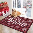 thumbnail image 1 of WJCA Low-Profile Indoor Doormat with Christmas Tree Design, Non-Slip Washable Entryway Carpet for Holiday Home Decor., 1 of 9