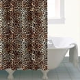 thumbnail image 4 of Brown and Black Leopard Print Shower Curtain 72"x84" ,Bathroom Decorative Shower Curtains Set with 12 Hooks,Modern Waterproof Washable Shower Curtain, 4 of 6