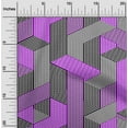 thumbnail image 2 of oneOone Cotton Poplin Twill Purple Fabric Geometrical Sewing Material Print Fabric By The Yard 56 Inch Wide, 2 of 4