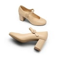 thumbnail image 2 of BURUDANI Womens Mary Jane Shoes Chunky Heel 2.76 Inch - Round Toe Vintage Office Work Pumps - Comfortable Low Block Heels Dress Shoes for Women, 2 of 6