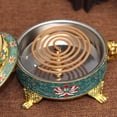 thumbnail image 6 of Vintage Incense Burner Holder, Gold & Blue, 6 of 6