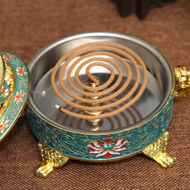 Vintage Incense Burner Holder, Gold & Blue - Walmart.com