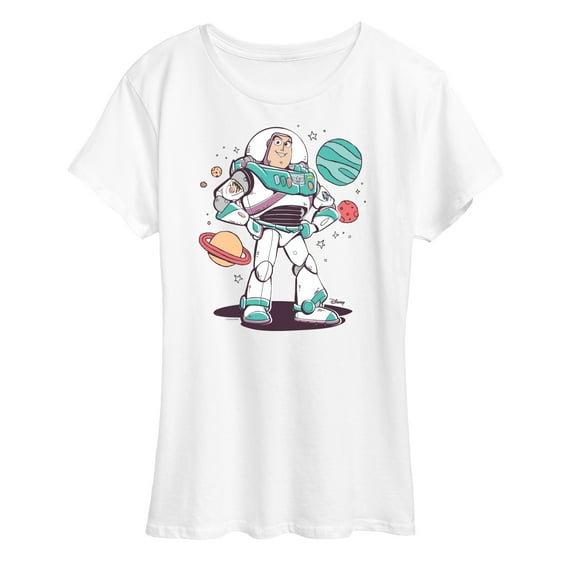 Toy Story 4 - Buzz And Planets Sketchy - Women's Short Sleeve Graphic T-Shirt