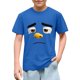 thumbnail image 1 of Blusas y camisas de manga corta con cuello redondo para niños y niñas, color liso, con estampado de expresión linda, manga corta, holgadas y cómodas, blusa para niña, 1 of 6