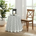 thumbnail image 4 of Country Farmhouse Plaid Buffalo Check Stain & Spill Proof Fabric Tablecloths - Gray, 70 in. Round, 4 of 5