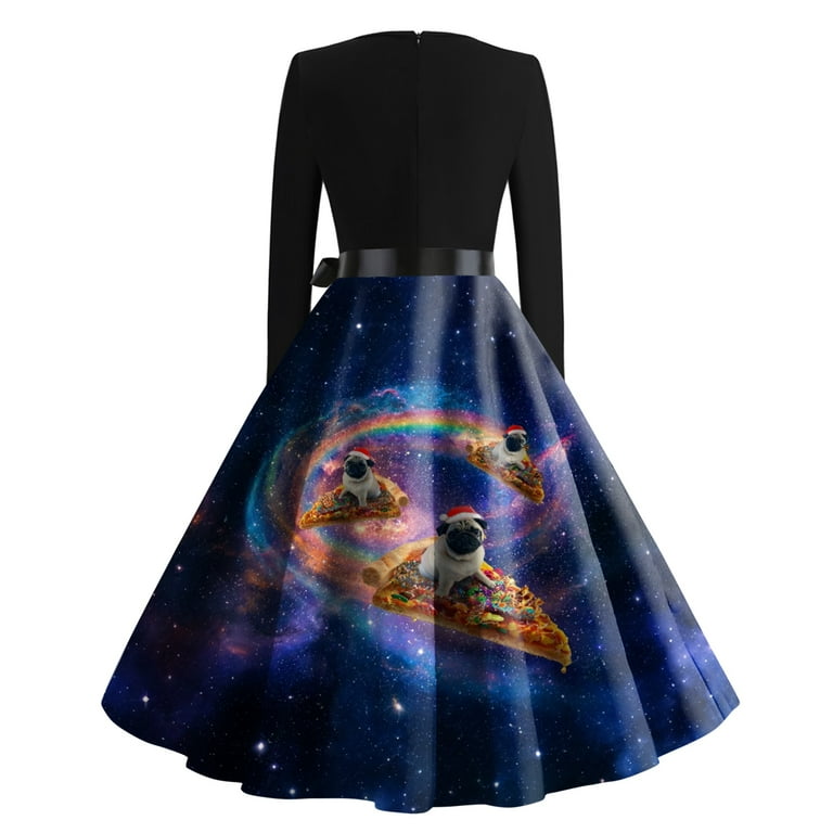 Fgvctg Christmas Dresses for Women Trendy Long Sleeve Cocktail