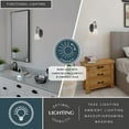 thumbnail image 3 of Beverly 1 Light Matte Black Bathroom Vanity Wall Sconce Fixture Clear Glass Shade, LED Compatible, 3 of 13