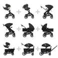 thumbnail image 2 of Evenflo Transformer Stoller Wagon Travel System w/LiteMax NXT Infant Car Seat (Seat 0-2 Years, Wagon 0-6 Years), 2 of 13