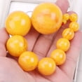thumbnail image 6 of U8MO 6~25mm Antique Round Egg Yolk Artificial Amber Resin Loose Spacer Craft Beads-6mm 50pcs, 6 of 6