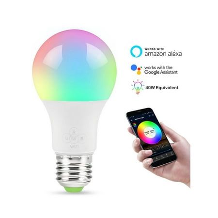 

Dragonus B22 E27 E26 Smart LED Light Bulb 7W WiFi RGB Color Changing App Control Alexa/Google